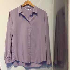 Uniqlo Lavender Button-Up Shirt